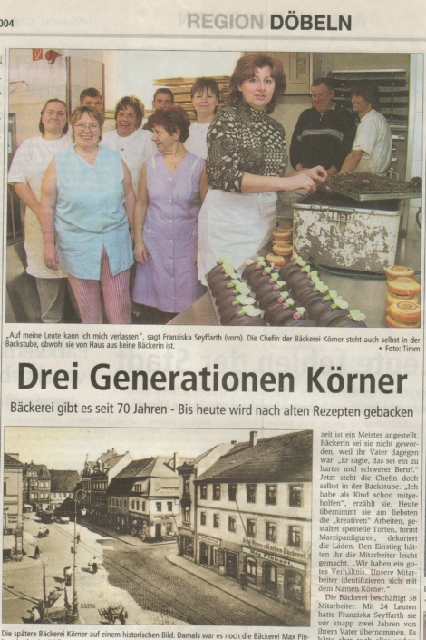 Tradition der Bäckerei Körner